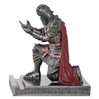 King's Guard Leader Cloak Warrior Knight Pen Holder Mobile Phone Stand, Ornament Knight Statue, Pen Stand Paperweight for Office and Home (Iron) - color: Iron