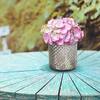 Serene Spaces Living Antique Silver Hobnail Vase, Medium - Beautiful Mercury Glass in a Vase, Use for Weddings, Parties, Events, Home Decor, 5" in Diameter & 5" Tall (Pack of 1)