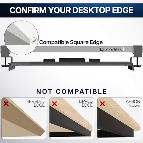 VIVO Extra Long Clamp-on Computer Keyboard and Mouse Under Desk Slider Tray, 34 x 11 inch Pull Out Platform Drawer, White, MOUNT-KB15EW - color: White, size: 34 inch
