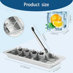 Stainless Steel Ice Cube Trays with Tweezers, Easy-Release Lever Handle, Durable Metal Ice Cube Trays for Freezer, Ideal for Whiskey, Cocktails & Drinks (2 Pack) - color: 18-Cube Ice Tray - Pack of 2