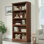 Sauder 5-Shelf Split Bookcase/ Book shelf, Oiled Oak finish - color: Oiled Oak Finish