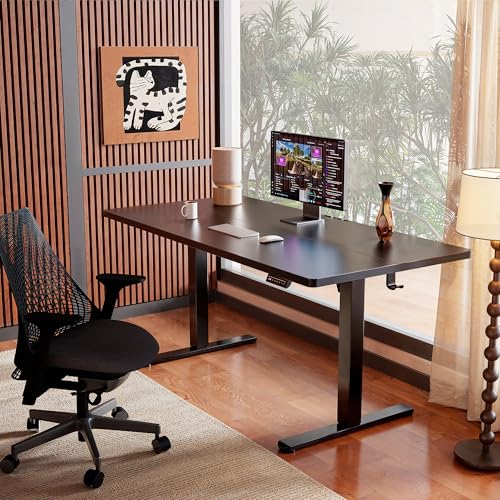 ErGear Height Adjustable Electric Standing Desk, 48 x 24 Inches Sit Stand up Desk, Memory Computer Home Office Desk, Black - color: Black, size: 47.2 X 23.6 Inches