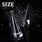Jetec Clear Acrylic Crystal Ring Holder Acrylic Ring Display Jewelry Holder Wedding Display Cone Support Single Finger Rings Showcase Stand for Jewelry - color: Transparent