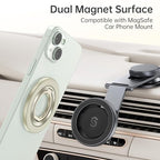 SYNCWIRE Magnetic Phone Ring Holder for MagSafe, 360° Rotation Cell Phone Grip Stand Finger Ring Kickstand Two-Sided Magnet Compatible with iPhone 17 Pro Max 16 15 14 13 12 MagSafe Accessories - color: Single Ring-1PCS-Yellow