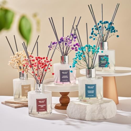 Airkeep Reed Diffuser Set/Clean Linen/6.76 fl oz(200ml)/1 Pack/Home & Office Decor Aromatherapy Diffuser Oil Gift Set - size: Real Flower/6.96Ounce/1pack