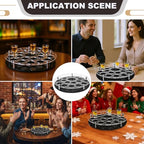 Round 36 Shot Glass Holder Acrylic Shot Glass Tray Holders Clear Organizer Wine Cup Serving Tray Cups Display Accessories for Party, Bar, Club,Large Hole: 1.77 Inch - style: 1.77 inch hole - round (36 Holes)