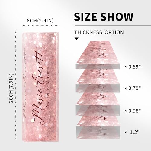 Desk Name Plate Personalized, Custom Name Plate for Office Desk Decor for Women & Men, Custom Office Gifts Employee Appreciation Gifts for Boss, Manager, Nurse, Lawyer, Teacher - color: Crystal 1