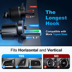 VANMASS [True Military-Grade] Car Phone Holder [Best Suction & Clip] Cell Phone Mount for Dashboard Windshield Vent Truck Cradle Dash Stand for iPhone 15 Pro Max 14 13 12 Android, White - color: White