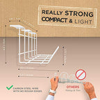 Compact Under Desk Cable Tray Organizer – Wire Management Set, White (2-Pack, 12") - color: White, size: 12in (2-Pack)