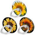 Bonoma Cell Phone Ring Holder Stand, 3 Pack Sunflowers 360 Rotation Universal Smartphone Ring Grip Stand Compatible with Smartphones and Tablets - color: Sunflowers