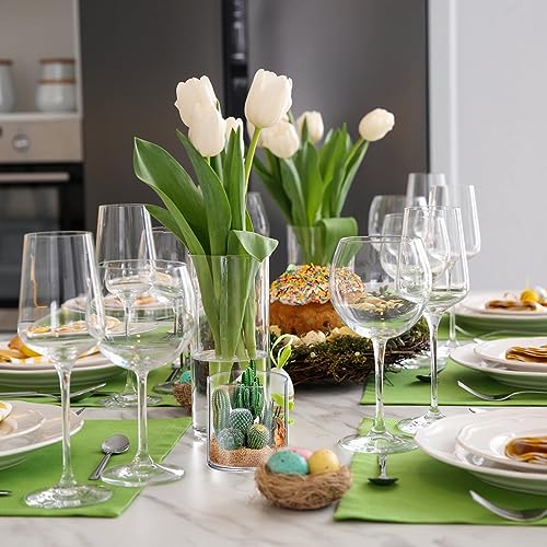 24 Pack Glass Cylinder Vases 4,6,8,10 Inch Tall Clear Flower Vase Hurricane Floating Candle Holder for Table Centerpiece Wedding Home Decor - size: 24 Pack (4,6,8,10 Inch )