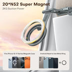 OMOTON TP02 360°Rotating for MagSafe Tripod Mount, Adjustable Aluminum Magnetic Phone Tripod for iPhone 17/16/15/14 Pro Max Air, Foldable Cell Phone Stand Fits Vlog, Gym, Travel Essentials, Gray - color: 2-Gray