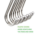 20 Pack 3.4" S Shaped Hooks Stainless Steel Metal Hangers Hanging Hooks for Kitchen, Work Shop, Bathroom, Garden
