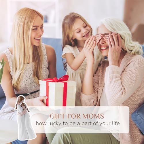 Storieme Mother Daughter Figurines Gift: Hand-Painted Mother Embracing Daughter Resin Figurines Sculpture - Heartfelt Gift for Moms on Mother's Day Birthday Christmas - style: Haven