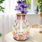 ILYUFO Diamond Art Kits for Adults, DIY Vase Diamond Art, Diamond Painting Kit, Ideal Desktop Ornaments & Thoughtful Female Gifts (holy) - color: holy