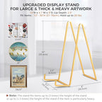 Large Plate Holder Display Stand - 10 inch Tall Plate Stands for Display - Metal Picture Frame Stand - Big Tabletop Easel Stand for Decorative Plates | Platter | Book | Plaque | Tile - 2 Pack - Gold - size: 10 inch-2
