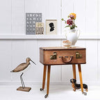 Rustic Wood Crane Tabletop Nautical Decor, Beach Themed Coastal Decoration for Home Mediterranean Style (S) - size: Small