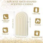Roowest 2 Pieces Aesthetic Candles Twist Shaped Candle Trendy Taper Candles Minimalist Geometric Soy Wax Scented Art Decoration for Birthday Wedding Decor