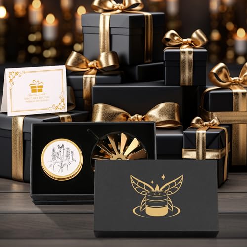 Butterfly Gifts for Women, Rotatable Lavender Scented Candle Gifts for Mom Wife Anniversary Valentine's Day Christmas, Unique Birthday Gift for Sister Girlfriend with Gift Box - color: Lavender-Butterfly
