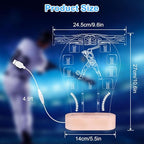 Loscarol Championship Ring Display Case, 10 Slots Baseball Ring Holder Case with LED Light, Acrylic Championship Ring Display Stand for Collection Sports Champion Rings