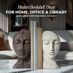Heavy Duty Book Ends for Shelves - Book Ends for Heavy Books, Book Stopper for Shelves, Bookends for Shelves, Book Ends Unique, Bookends Decorative, Aesthetic Bookshelf Decor, The Tranquil Faces