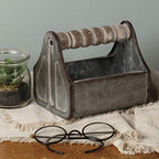 Primitives by Kathy Spindle Handle Tray, Small, Distressed Metal
