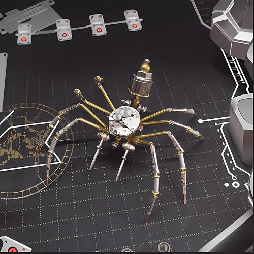 Mechanical Metal DIY 3D Spider Model Insect Brass Puzzle Assembly DIY Gift Craft Hobby for Men for Family and Friends(Mechanical Spider) - style: Mechanical Spider