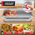 9x13 Disposable Baking Pan Covers (25 Pack) Heavy-Duty Aluminum Cake Pans Lids, Sturdy, Sealable Covers for Food Containers, Leak-Free + Safe Transport & Storage For Catering, Stock Your Home - size: 25 Lids