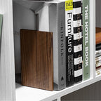 Muso Wood Handmade Walnut Book Ends, Non-Skid Bookends for Shelves, Large Sturdy Book Ends for Heavy Books, Decorative Book Shelf (3 Pairs) - size: 3 Pairs