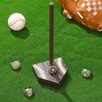 Beeveer 2 Sets Baseball Wooden Ring Holder 10 Inches Softball Ring Display Stand Stacked Storage Organizer Christmas Birthday Gift for Dad Grandpa - color: Brown