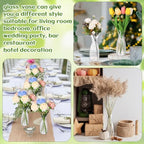 Mumufy 24 Pcs Plastic Bud Vases Bulk Small Clear Container for Flowers Height Shatterproof Bud Vase for Centerpieces Wedding Home Table Decorations Formal Dinners(2.64 x 6.69 Inch) - size: 2.64 x 6.69 Inch