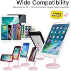 AICase Adjustable Tablet/Phone Stand, Telescopic Adjustable iPad Stand Holder,Universal Multi Angle Aluminum Stand Compatible with Smart Cell Phone/Tablet/iPad(4-13 inch), Rose Gold - color: Rose Gold