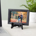 Juvale Wooden Plate Stands for Display - Plate Holders for Showcasing Collectible Items - Photo & Artwork Picture Holders for Tables - Lightweight & Sturdy Wood Display Stand - 6-Pack, 6 in, Black