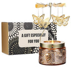 Mothers Day Gifts for Mom Wife Daughter Sister, Birthday Gifts for Women, Unique Butterfly Gift for Friends Women, Rotatable Scented Candles Gift for Mothers Day Anniversary Christmas - size: Butterfly