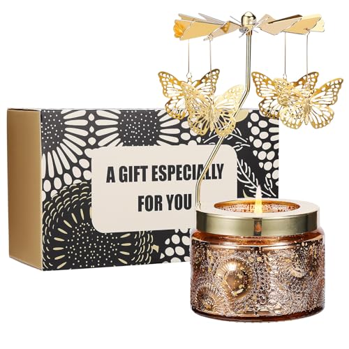Mothers Day Gifts for Mom Wife Daughter Sister, Birthday Gifts for Women, Unique Butterfly Gift for Friends Women, Rotatable Scented Candles Gift for Mothers Day Anniversary Christmas - size: Butterfly