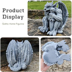 Gargoyle Sculpture Figurine,Gothic Stone Decor Statue,Indoor Patio Yard Lawn Porch Decor, Gothic Sculpture Ornament