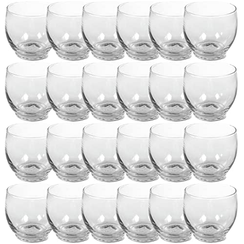 Ashland Round Glass Votive Candle Holder - Candle Holder for Birthdays, Weddings, Parties, and Baby Showers - Bulk 24 Pack