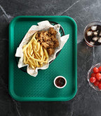 New Star Foodservice Fast Food Tray, Set of 12 (Green, 10 by 14 Inch) - color: Green, size: 10 by 14-Inch