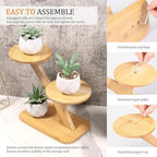 Multi-Tier Modern Storage Holder | Tiered Plant Stand | Aesthetic Plant Holders Indoor Stand - For Flower Pot Vase Planter Teapot Bedroom Study Balcony Apartment Office Table Desk - color: B