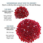 Galashield Flat Glass Marbles for Vases Red Glass Gems Beads Pebbles Vase Filler (1 LB, Approx. 105 PCS) - color: Red, size: 1 LB