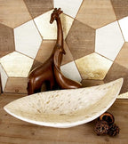 Deco 79 Mother of Pearl Shell Living Room Decor Tray, Oval Serving Tray, 22" x 6" x 10", White