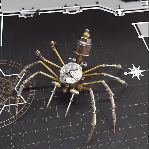 Mechanical Metal DIY 3D Spider Model Insect Brass Puzzle Assembly DIY Gift Craft Hobby for Men for Family and Friends(Mechanical Spider) - style: Mechanical Spider