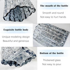 Aoderun Glass Vase Crystal Vase Heavy Duty Large Flower Vase for Dining Table Kitchen Office Home Shelf Wedding Living Room Centerpieces(Grey) - color: Gray