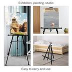 RRFTOK Art Painting Display Easel Stand,72Inches Portable Adjustable Metal Tripod with Artist Easels for Canvases Height from 22-72”for Table-Top/Floor Paint and Displaying,Black - style: 72BL 1-pack