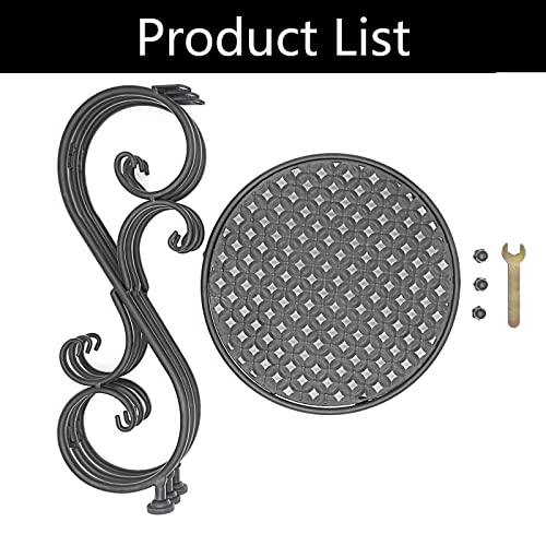 NAKUPE Plant Stand Indoor & Outdoor Flower Pot Stand 17" Tall Metal Plant Table,Single Planter Holder for Patio, Porch, Corner, Garden Decor, Balcony, Black(1 Pack)
