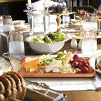 Wooden Serving Platters Long Charcuterie Boards Acacia Wood Decorative Trays for Home Decor Cheese Board Snack Appetizer Plates Kitchen Dinner Tray for Food Dish Rectangle Cake Dessert Platter - size: 14" × 5.5" × 0.6"