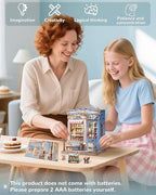 Book Nook Kit, DIY Miniature House Kits for Adult and Teens, Dollhouse Tiny Booknook Garden House Bookshelf, DIY Craft Gifts for Family and Friends (Sweet Marie) - style: Sweet Marie