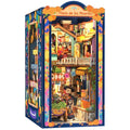 Fsolis Book Nook Kit Día De Muertos - 3D Wooden Puzzles for Adults DIY Miniature House Bookshelf Decor Decorative Bookends Gifts for Women Book Lovers (Plaza de Los Muertos) - style: Plaza de Los Muertos