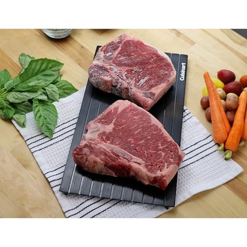 Cuisinart BBQ Defrosting Tray, Conductive Aluminum Rapid Thaw Plate for Frozen Meat, Quick Defrosting Tool that Preserves Natural Flavors, Non Stick Easy to Clean Kitchen Gadget & Grilling Accessories - size: 13.8" x 7.8" x 0.5"