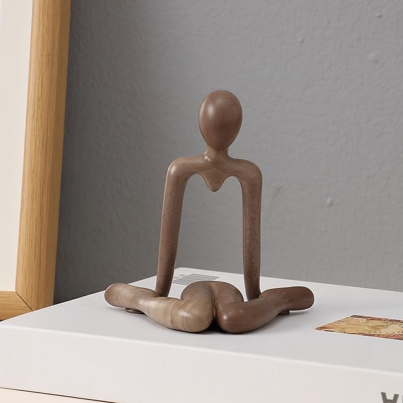 Abstract Figure Decor Sculptures - Creative Art Ornaments for Home Entryway, Living Room & Bedroom Tabletop Decoration (brown1) - color: Brown1